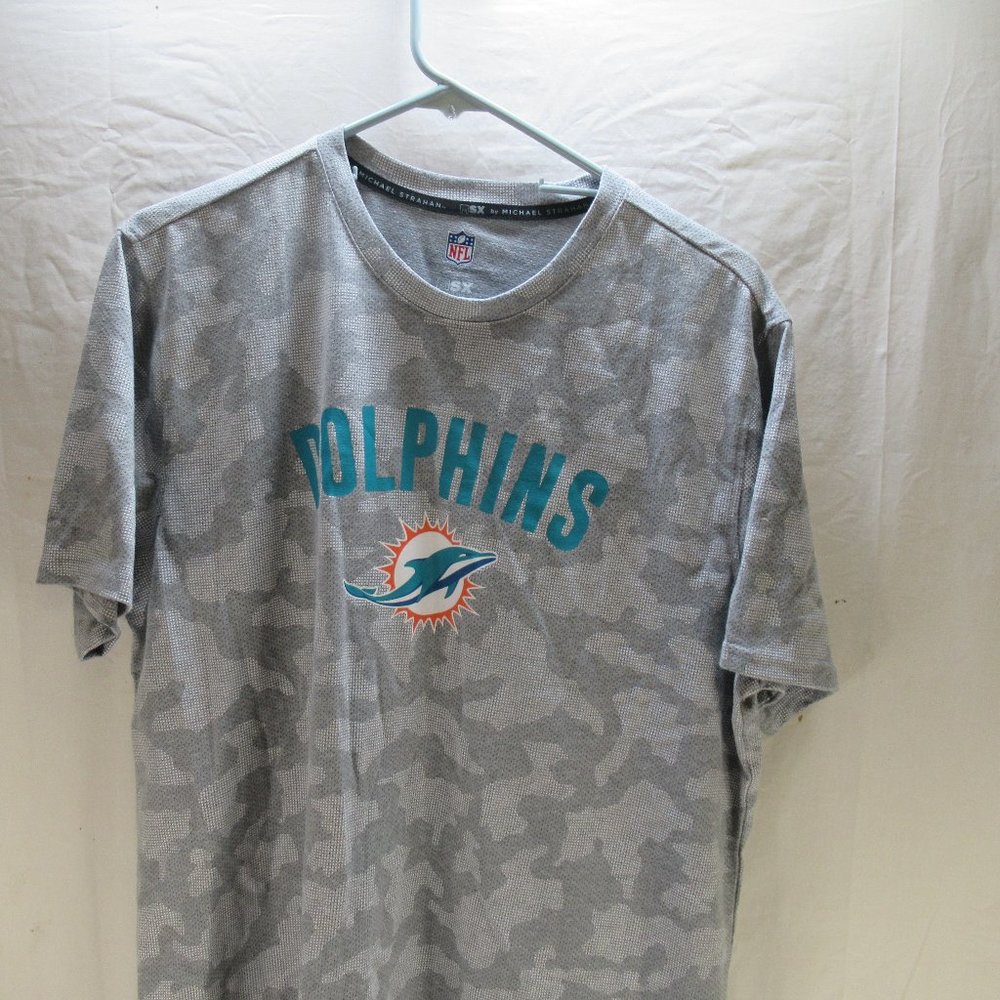 MSX by Michael Strahan Official NFL Miami Dolphins Camo short sleeve shirt LG